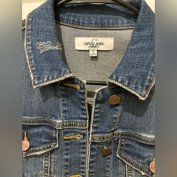 Carly Jean Los Angeles Jayne Denim Jacket Size Small - Picture 3 of 6